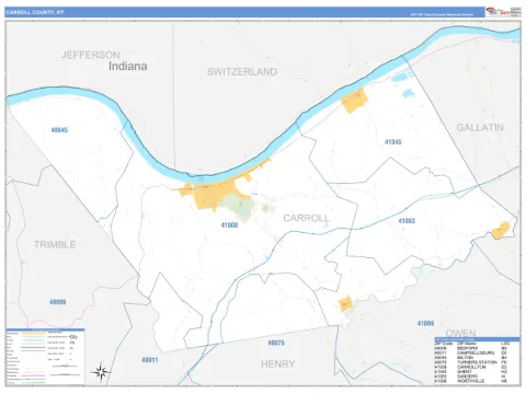 Carroll County, KY map