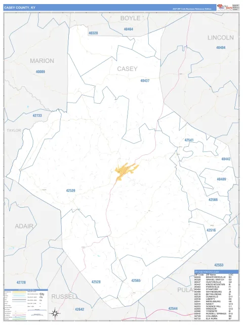 Casey County, KY map