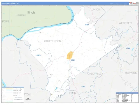 Crittenden County, KY map