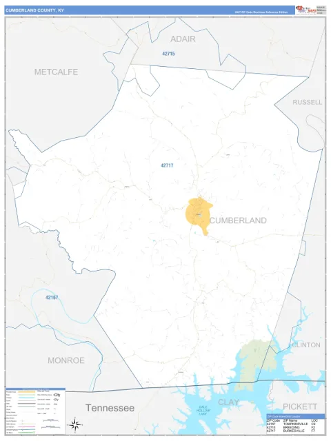 Cumberland County, KY map