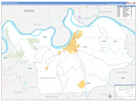 Henderson County, KY map