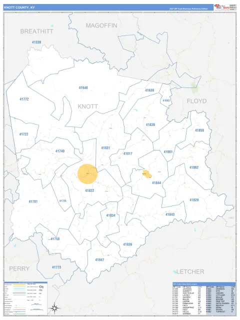 Knott County, KY map
