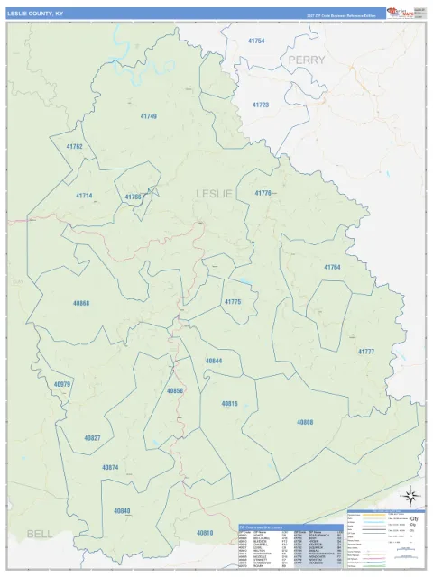 Leslie County, KY map