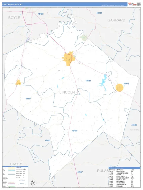 Lincoln County, KY map