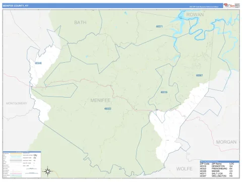 Menifee County, KY map