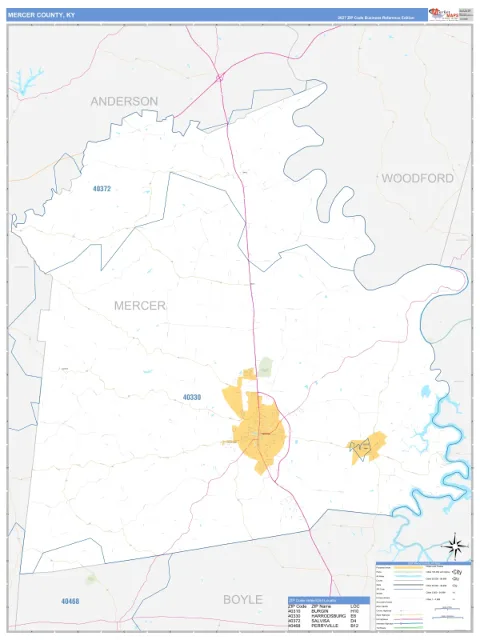 Mercer County, KY map