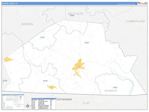 Monroe County, KY map
