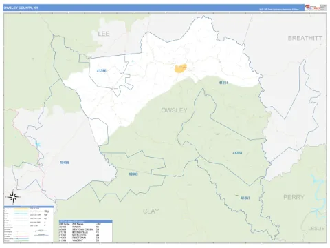 Owsley County, KY map
