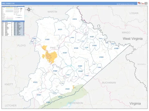 Pike County, KY map