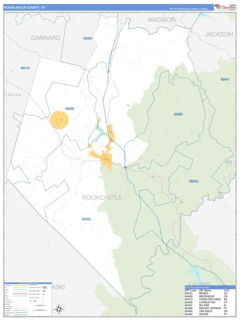 Rockcastle County, KY map