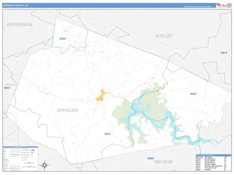 Spencer County, KY map