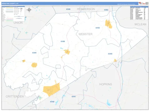 Webster County, KY map