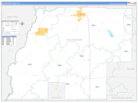 Beauregard County, LA map