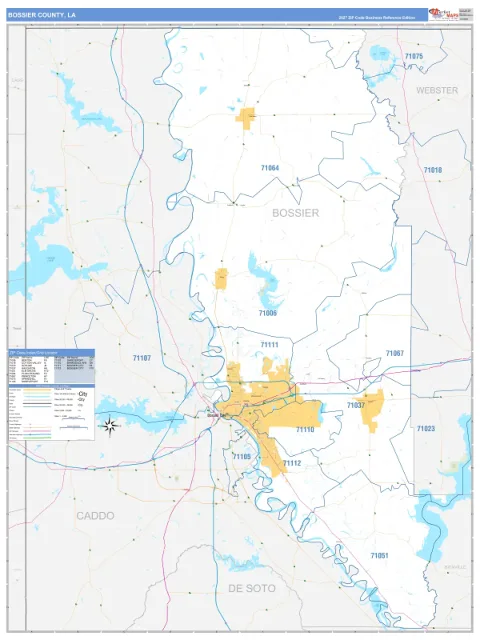 Bossier County, LA map
