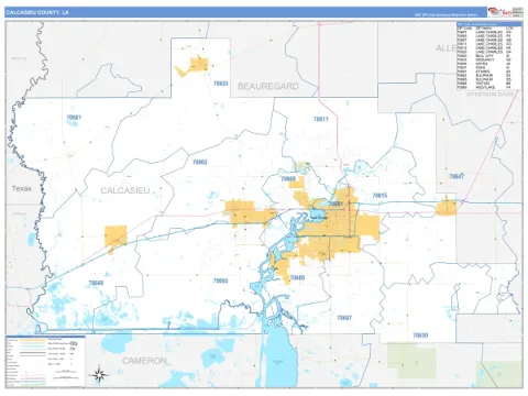 Calcasieu County, LA map