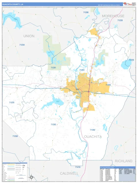 Ouachita County, LA map
