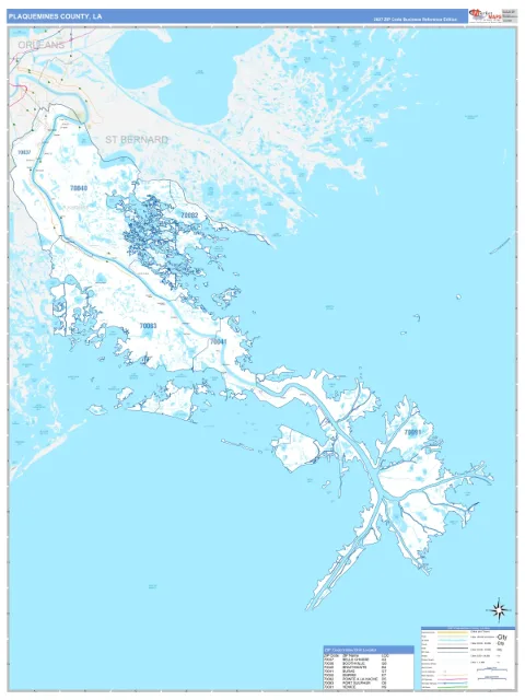 Plaquemines County, LA map