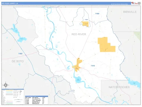 Red River County, LA map