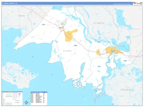 St. Mary County, LA map