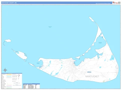 Nantucket County, MA map