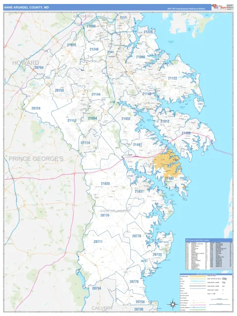 Anne Arundel County, MD map