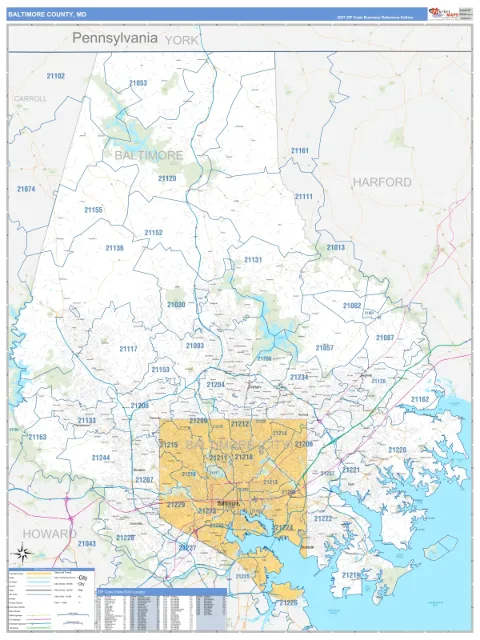 Baltimore County, MD map