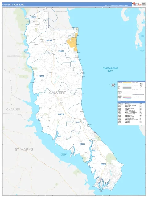 Calvert County, MD map