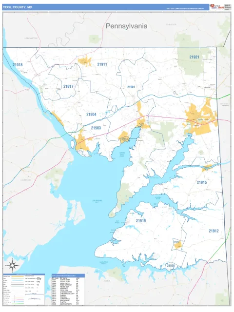 Cecil County, MD map