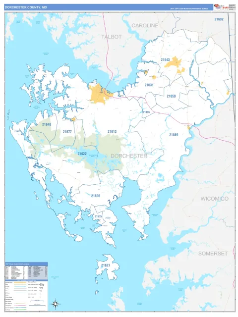 Dorchester County, MD map