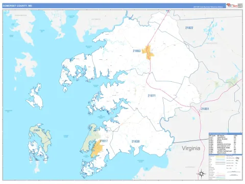 Somerset County, MD map