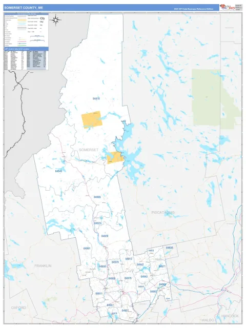 Somerset County, ME map