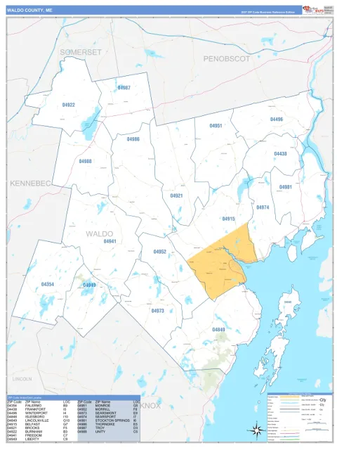 Waldo County, ME map