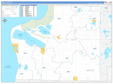 Benzie County, MI map