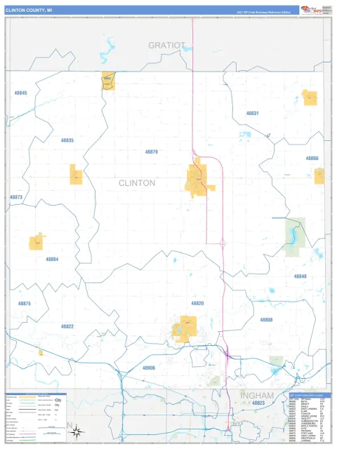 Clinton County, MI map