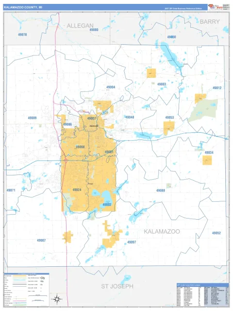 Kalamazoo County, MI map