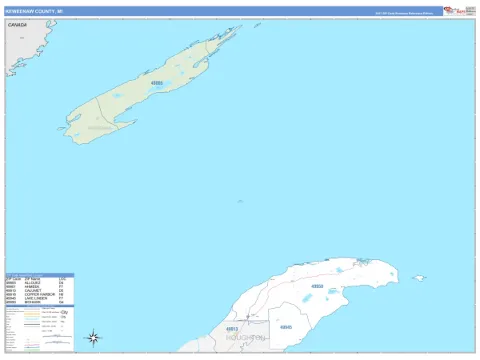 Keweenaw County, MI map