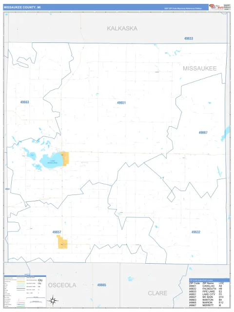 Missaukee County, MI map