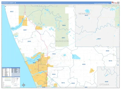 Muskegon County, MI map