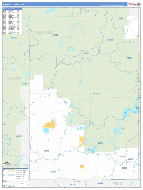 Newaygo County, MI map