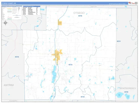 Otsego County, MI map