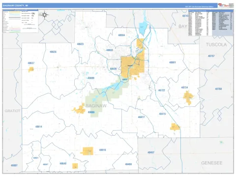 Saginaw County, MI map