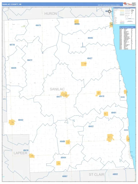 Sanilac County, MI map