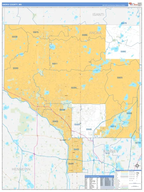 Anoka County, MN map