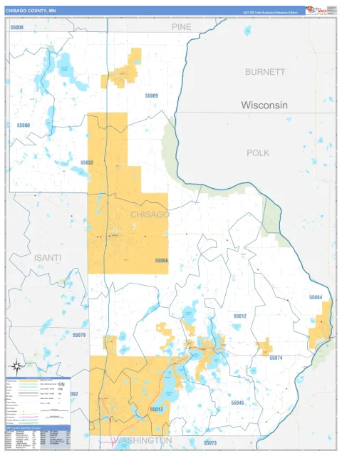 Chisago County, MN map