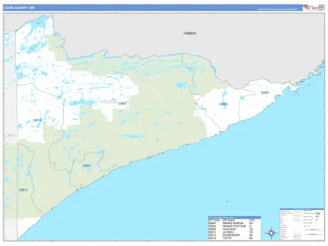 Cook County, MN map