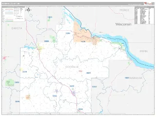 Goodhue County, MN Classic style ZIP Code wall map