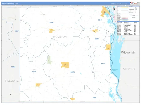 Houston County, MN map