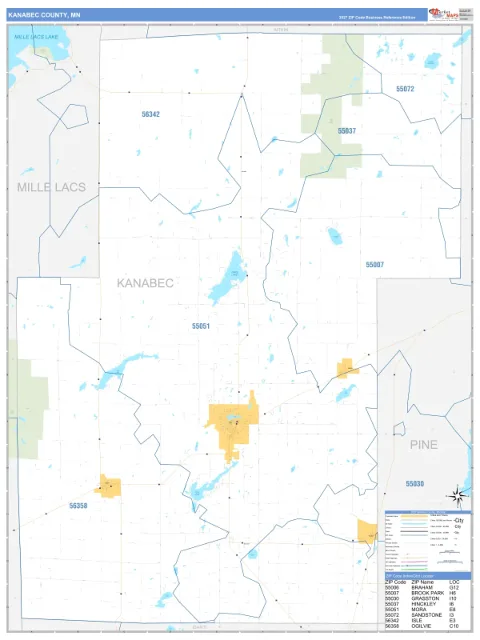Kanabec County, MN map
