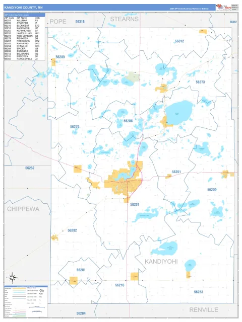 Kandiyohi County, MN map