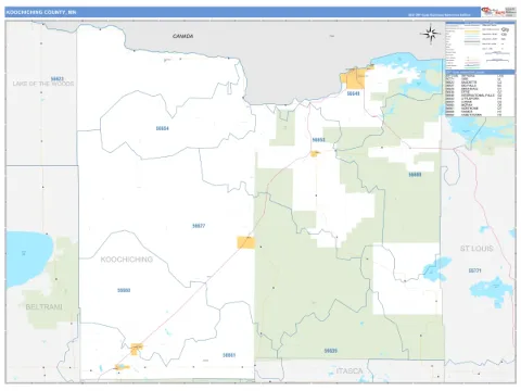 Koochiching County, MN map